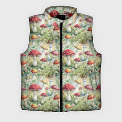 Мужской жилет Дикие грибы лесные мухоморы