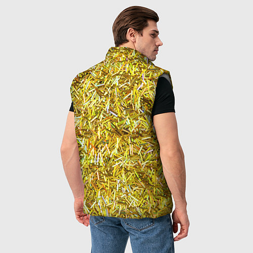 Мужской жилет Золотые ленточки / 3D-Светло-серый – фото 4