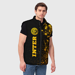Мужской жилет Inter - gold gradient по-вертикали, цвет: 3D-черный — фото 2
