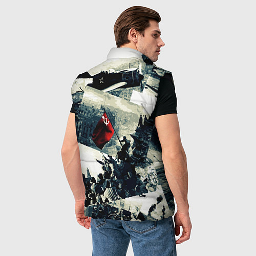 Мужской жилет День победы 9 мая и силуэты кадров с фронта / 3D-Черный – фото 4