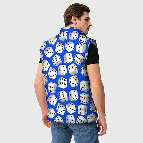 Мужской жилет Игральные кубики узор / 3D-Светло-серый – фото 4