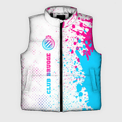 Мужской жилет Club Brugge neon gradient style по-вертикали, цвет: 3D-черный