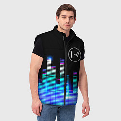 Мужской жилет Twenty One Pilots эквалайзер, цвет: 3D-черный — фото 2