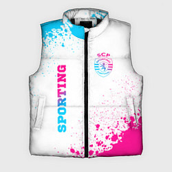 Мужской жилет Sporting neon gradient style вертикально, цвет: 3D-черный