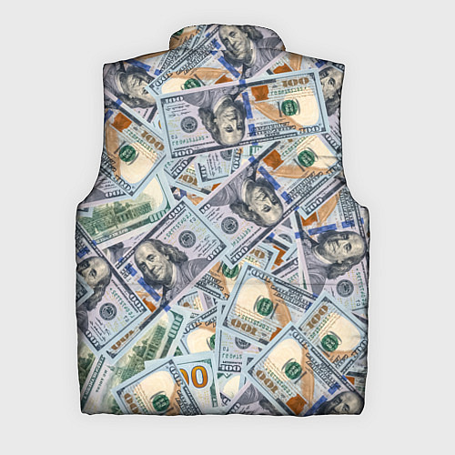 Мужской жилет Банкноты сто долларов / 3D-Светло-серый – фото 2