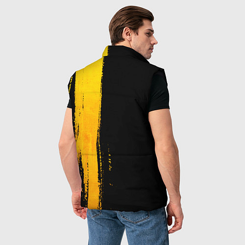 Мужской жилет Club Brugge - gold gradient по-вертикали / 3D-Черный – фото 4