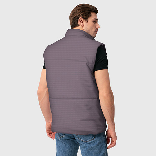 Мужской жилет Ежевичный однотонный текстурированный / 3D-Черный – фото 4