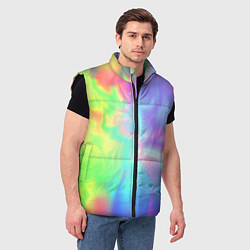 Мужской жилет Яркий тай-дай абстракция, цвет: 3D-черный — фото 2