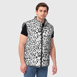 Мужской жилет Абстрактный узор из звезд, цвет: 3D-светло-серый — фото 2