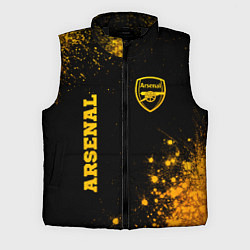 Мужской жилет Arsenal - gold gradient вертикально, цвет: 3D-черный