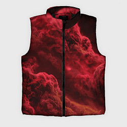 Мужской жилет Красный густой дым инферно - inferno red, цвет: 3D-черный