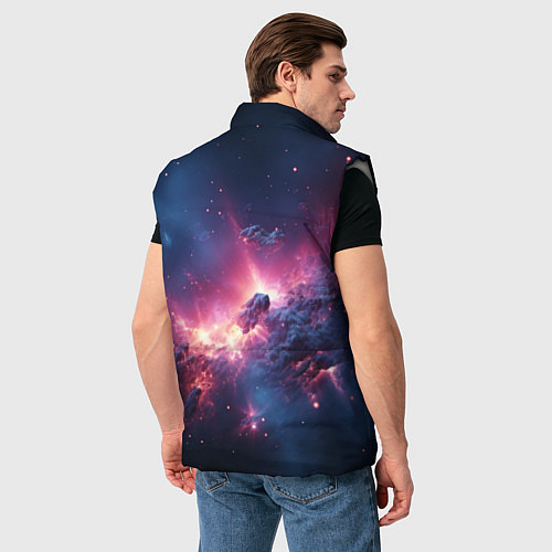 Мужской жилет Взрыв в космосе / 3D-Светло-серый – фото 4