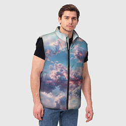 Мужской жилет Сказочные облака патерн, цвет: 3D-черный — фото 2