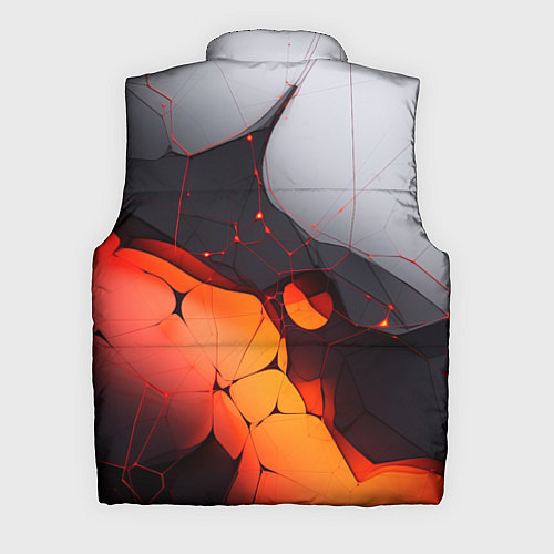 Мужской жилет Объемная плита с красной лавой иллюстрация / 3D-Светло-серый – фото 2