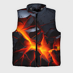 Мужской жилет Камни в разломе красный свет