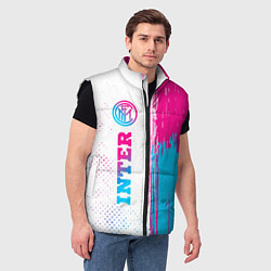 Мужской жилет Inter neon gradient style по-вертикали, цвет: 3D-черный — фото 2