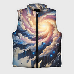 Мужской жилет Космическая галактика - нейросеть фантазия, цвет: 3D-светло-серый