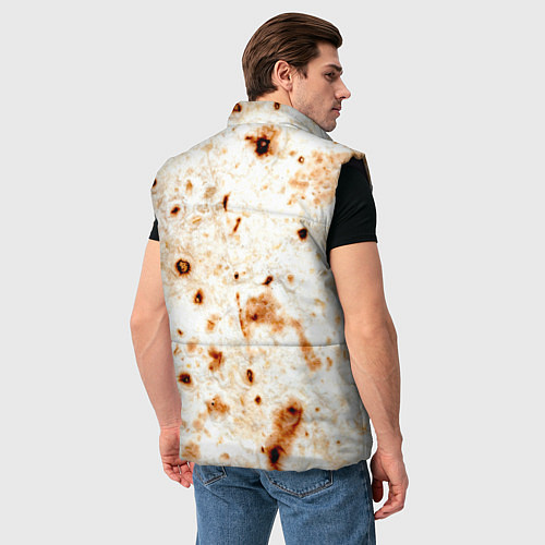 Мужской жилет Текстура светлого лаваша / 3D-Черный – фото 4