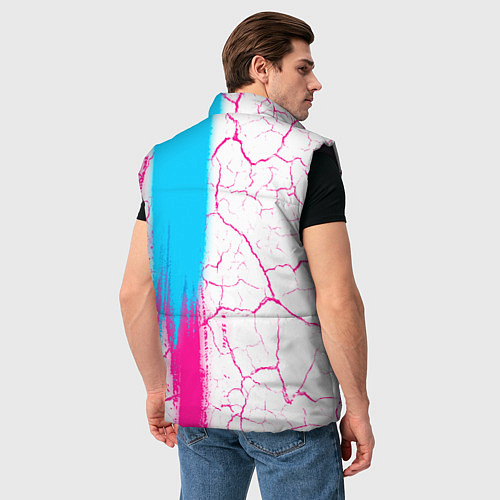 Мужской жилет Arsenal neon gradient style по-вертикали / 3D-Черный – фото 4