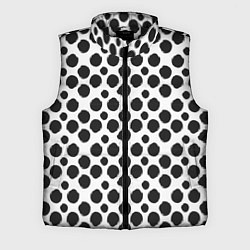 Мужской жилет Гороховый тренд черный на белом фоне, цвет: 3D-черный