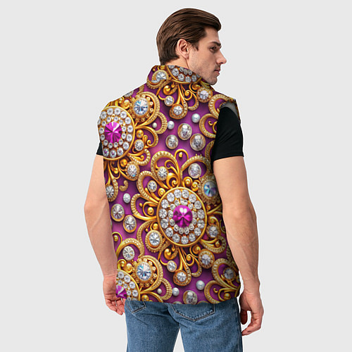 Мужской жилет Ювелирный паттерн / 3D-Светло-серый – фото 4