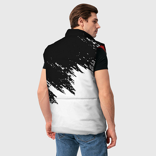 Мужской жилет Лестерсити белая краска спорт / 3D-Красный – фото 4