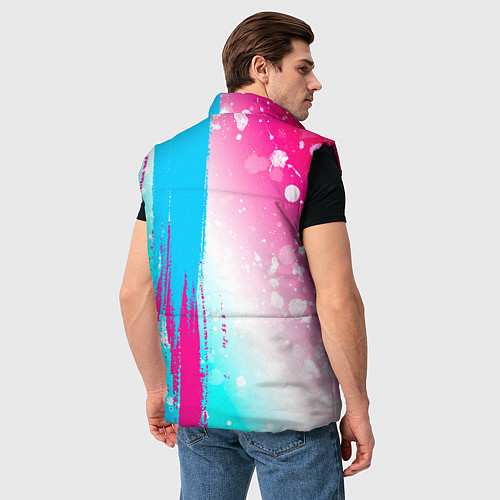 Мужской жилет Porto neon gradient style по-вертикали / 3D-Черный – фото 4