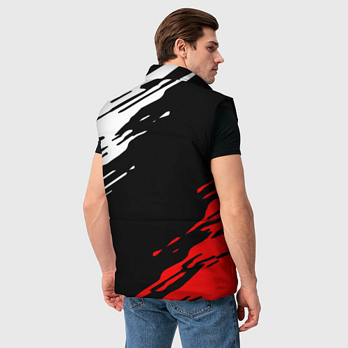 Мужской жилет Герб РФ краски текстура абстрактные / 3D-Черный – фото 4