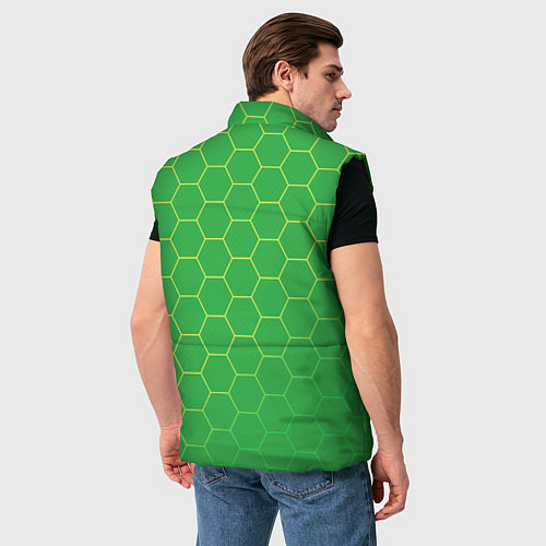 Мужской жилет Шестигранники фисташковый / 3D-Черный – фото 4
