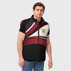 Мужской жилет Униформа Россия - бордовая, цвет: 3D-красный — фото 2