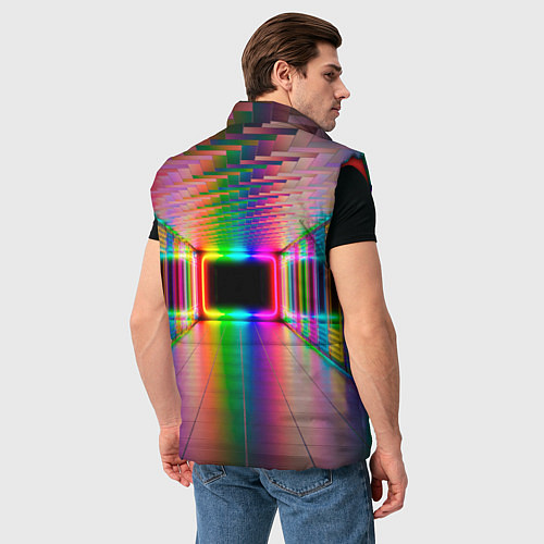 Мужской жилет Светящаяся неоновая галерея / 3D-Красный – фото 4