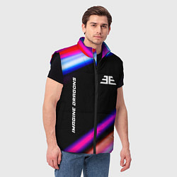 Мужской жилет Imagine Dragons neon rock lights, цвет: 3D-черный — фото 2