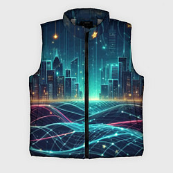 Мужской жилет Metropolis - vaporwave neon glow, цвет: 3D-светло-серый