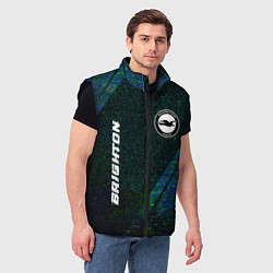Мужской жилет Brighton glitch blue, цвет: 3D-черный — фото 2