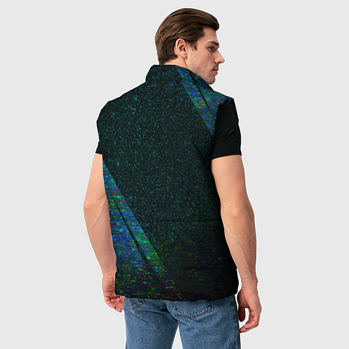 Мужской жилет Brighton glitch blue / 3D-Черный – фото 4