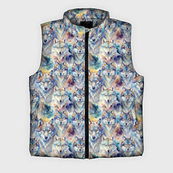 Мужской жилет Волки паттерн, цвет: 3D-светло-серый