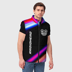 Мужской жилет Radiohead neon rock lights, цвет: 3D-черный — фото 2