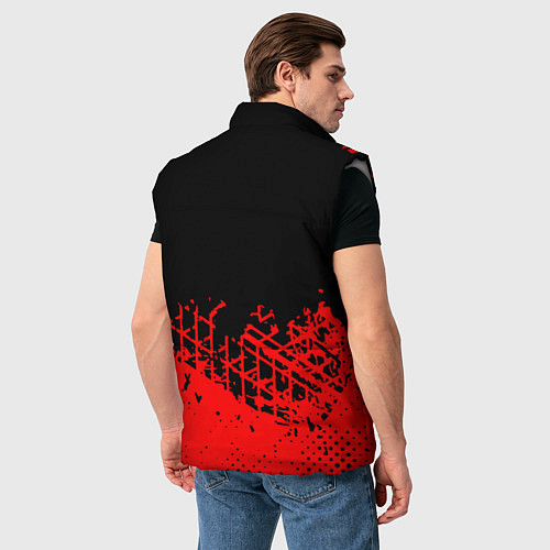 Мужской жилет Россия герб красные краски / 3D-Светло-серый – фото 4