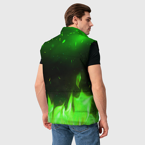 Мужской жилет Logo Hades green hell fire / 3D-Черный – фото 4