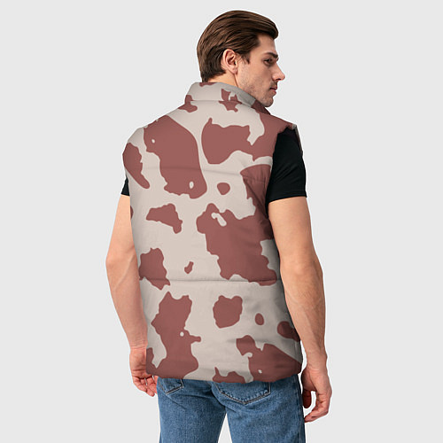 Мужской жилет Коровий паттерн коричневого цвета / 3D-Черный – фото 4