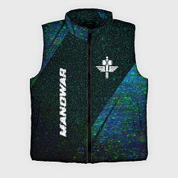 Мужской жилет Manowar glitch blue, цвет: 3D-черный
