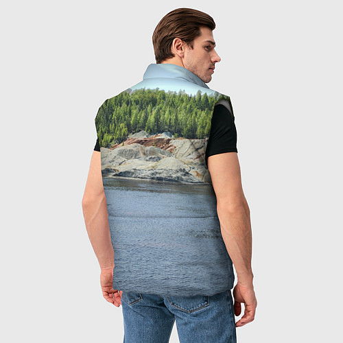 Мужской жилет Троицко-байновское месторождение глины / 3D-Светло-серый – фото 4