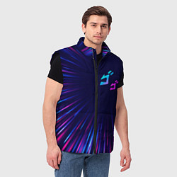 Мужской жилет JoJo Bizarre Adventure neon blast lines, цвет: 3D-черный — фото 2