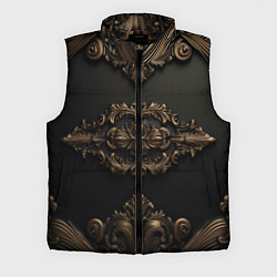 Мужской жилет Объемные темные золотые узоры