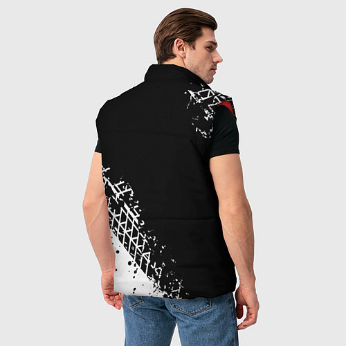 Мужской жилет Лексус: следы от шин / 3D-Красный – фото 4