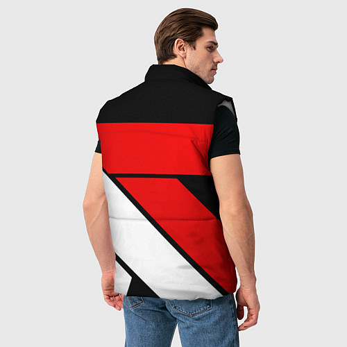 Мужской жилет Россия герб спорт текстура / 3D-Светло-серый – фото 4