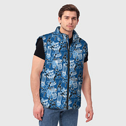 Мужской жилет Африканские барабанщицы, цвет: 3D-черный — фото 2