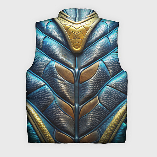 Мужской жилет Объемная синяя текстурная кожа / 3D-Светло-серый – фото 2