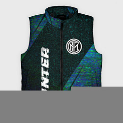 Мужской жилет Inter glitch blue, цвет: 3D-черный