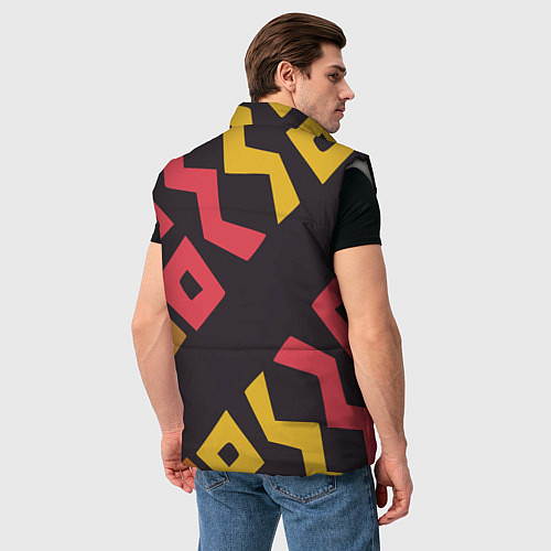 Мужской жилет Абстракция - этно мотивы / 3D-Светло-серый – фото 4